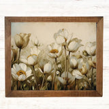 White Poppy Framed Art