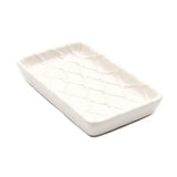 White Textured Soap Dish