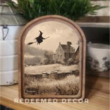 Arch Top Flying Witch Art