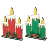 Wood Candle Trio