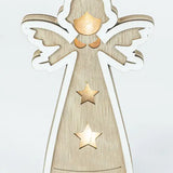 Lighted Wooden Angel