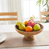 Ribbed Wooden Bowl