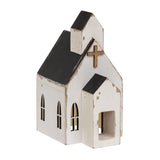 Distressed White Wooden Church