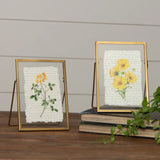 Yellow Flowers in Gold Frames