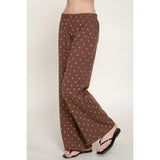 Straight Leg Dot Print Pants