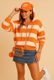 Zip Up Cable Knit Sweater